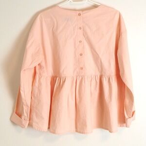 Philharmonie by Grace Womens‎ Peplum Blouse Sz Large Made in Italy Designer Pink